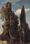 Johann Wilhelm Schirmer Cypresses oil painting reproduction